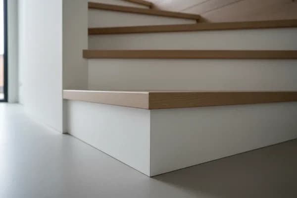 Traprenovatie resultaat – houtlook PVC overzettreden